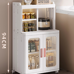 خزانة مطبخ بلاستيكية مكونة من دفتين h-1