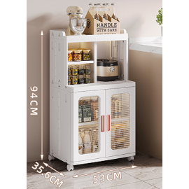 خزانة مطبخ بلاستيكية مكونة من دفتين h-1