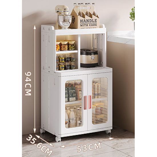 خزانة مطبخ بلاستيكية مكونة من دفتين h-1