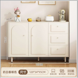 خزانة منزلية بدفات وجوارير متعددة الاستخدامات باللون الأبيض cd-50