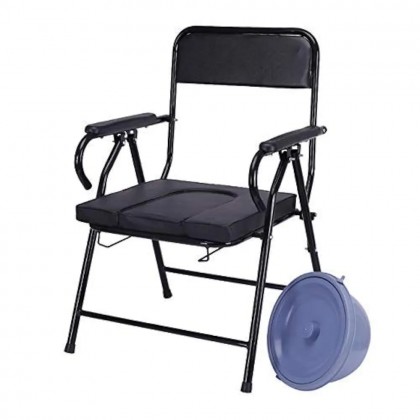 كرسي حمام متنقل قابل للطي للمرضى وكبار السن