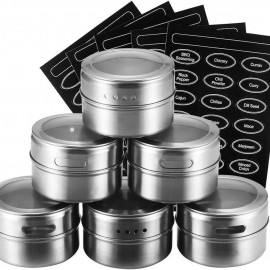 علب بهارات مغناطيسية 6 قطع علب بهارات مغناطيسية 6 قطع