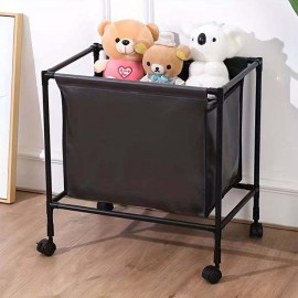 سلة قماش للتخزين مع عجلات سلة قماش للتخزين مع عجلات