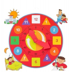 لعبة تعلم الوقت والعد على شكل ساعة مع عداد موديل 459-4
