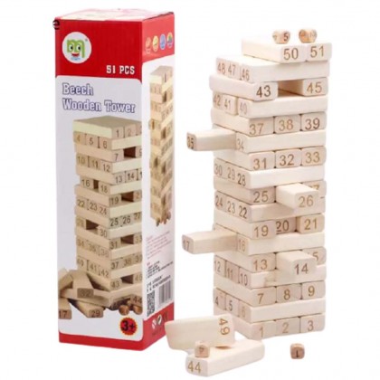 لعبة البرج الخشبي التعليمية للأطفال