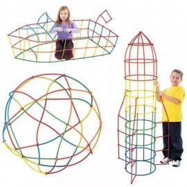 لعبة التركيب باستخدام المصاص تحتوي على 110 قطعة للأطفال  لعبة التركيب باستخدام المصاص تحتوي على 110 قطعة للأطفال