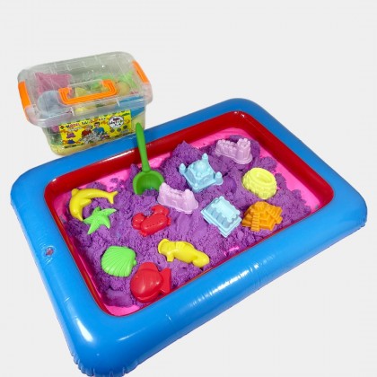 لعبة الرمل السحري للأطفال مكونة من 12 قالب