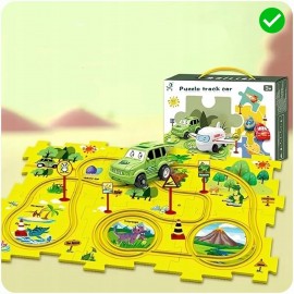 لعبة مسار السيارات للاطفال مع سيارة واحدة