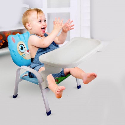 كرسي طعام معدني للأطفال بأشكال كرتونية يمكن تحويله لكرسي عادي