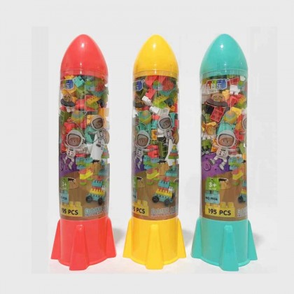 ليجو على شكل صاروخ للاطفال يحتوي على 195 قطعة