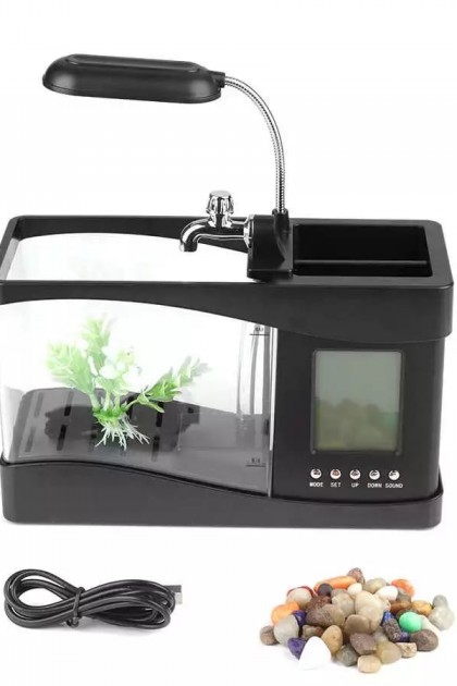 حوض أسماك إلكتروني يعمل على Usb مع مصباح LED حوض أسماك إلكتروني يعمل على Usb مع مصباح LED