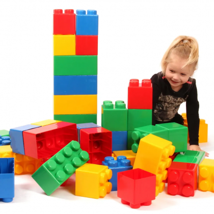 ليجو لعب للاطفال حجم كبير مكون من55 قطعة 
