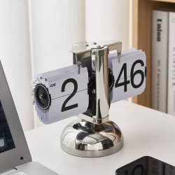 ساعة رقمية مكتبية قلابة بتصميم عصري