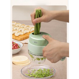 مفرمة خضار مع قطاعة 2*1 تعمل بواسطة الشحن