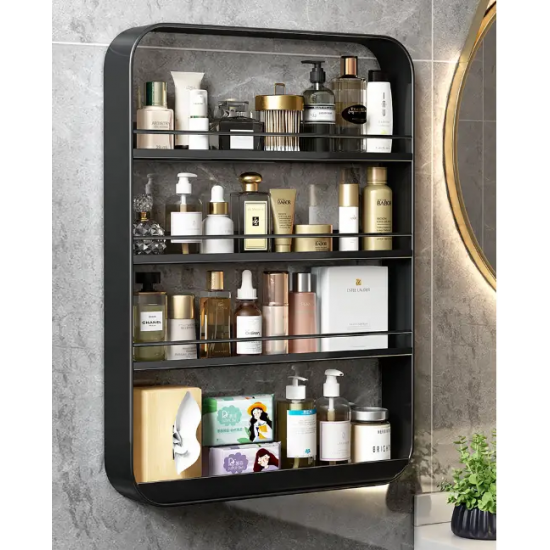 منظم معدني يحتوي على 4 طبقات لتنظيم اغراض الحمام 