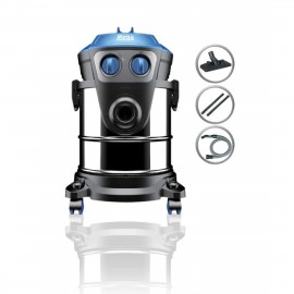 مكنسة كهربائية برميل بسعة 20 لتر ماركة mega الأصلية للاستخدام الرطب والجاف