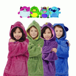 بلوزة شتوية للأطفال مع طاقية يمكن تحويلها للعبة على شكل حيوان أليف