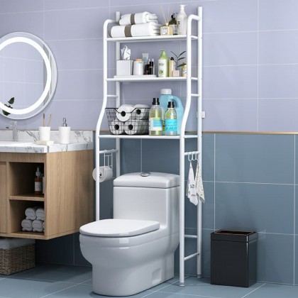 رفوف تنظيمية توضع فوق الغسالة او الحمام  لتنظيم مستلزمات الحمام 