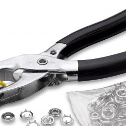 مكبس أزرار بولاد مع علبة للازرار