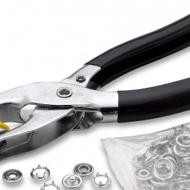 مكبس أزرار بولاد مع علبة للازرار