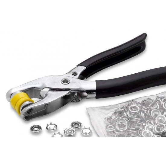 مكبس أزرار بولاد مع علبة للازرار