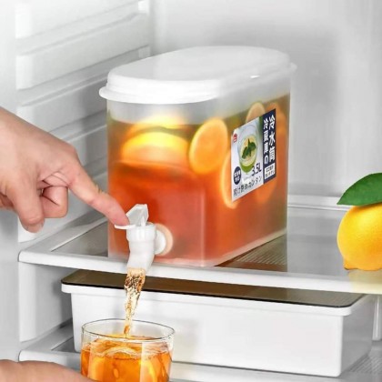 كولر للعصائر والمشروبات الباردة يمكن وضعه بالثلاجة  أو لسفرة الافطار بسعة 3 لتر