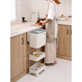 سلة نفايات مع ارفف لوضع مستلزمات المنزل e-7