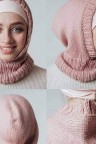 حجاب شتوي مصنوع من الصوف بالوان مختلفة