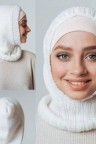 حجاب شتوي مصنوع من الصوف بالوان مختلفة