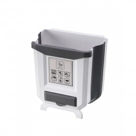 سلة مهملات للمطبخ سهلة الطوي مع مكان لاكياس النايلون سلة مهملات للمطبخ سهلة الطوي مع مكان لاكياس النايلون