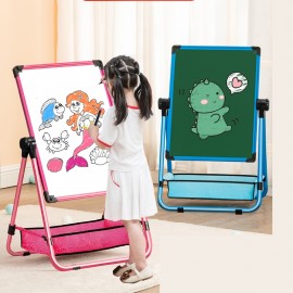 لوح رسم مزدوج للاطفال بوجهين مع صندوق تخزين مقاس 48*53 سم