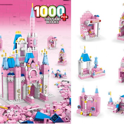ليجو تركيب للاطفال على شكل قلعة يحتوي على 1000 قطعة 