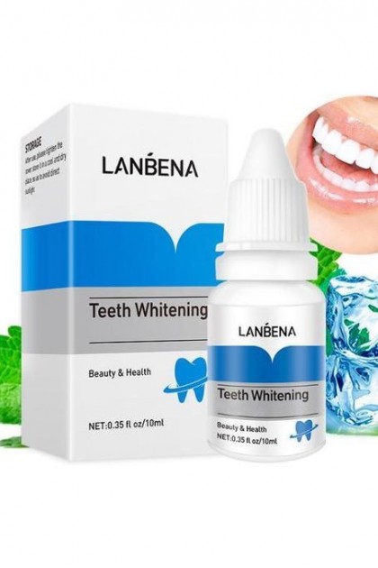 سائل تبييض الأسنان من LANBENA  لإزالة البقع و البلاك ولتنظيف الأسنان.