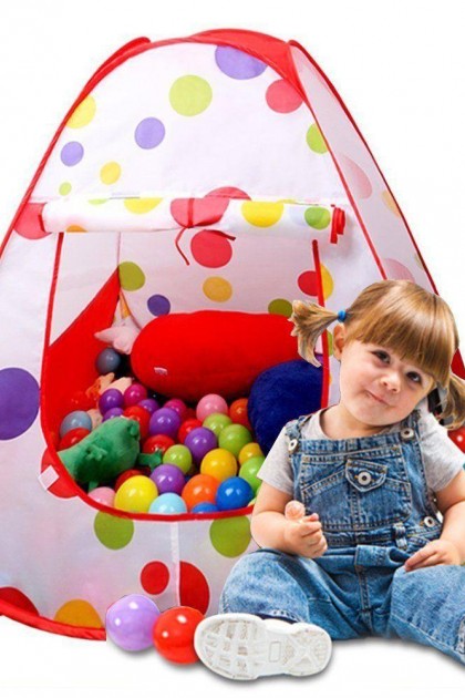 خيمة طابات للاطفال تحتوي على 50 طابة ملونة
