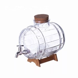 خزان زجاج مع حنفية للمشروبات بسعة 3 لتر خزان زجاج مع حنفية للمشروبات بسعة 3 لتر