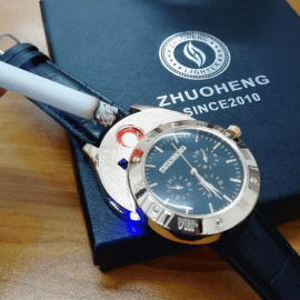 ساعة رجالية مع ولاعة 2*1