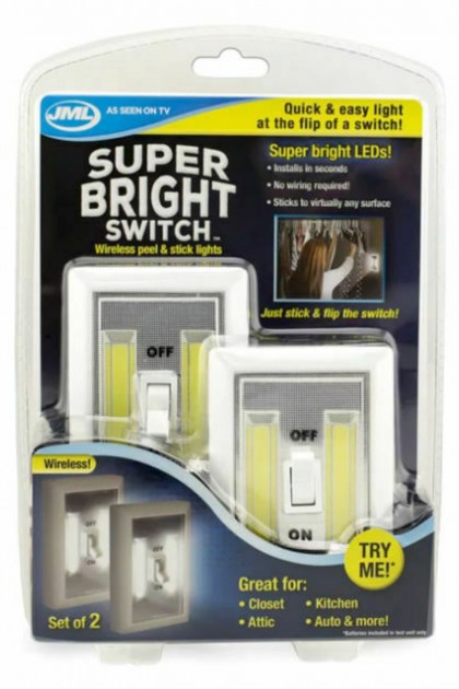 مصباح اضاءة led مع مفتاح يعمل على البطاريات متعددة الاستخدام 