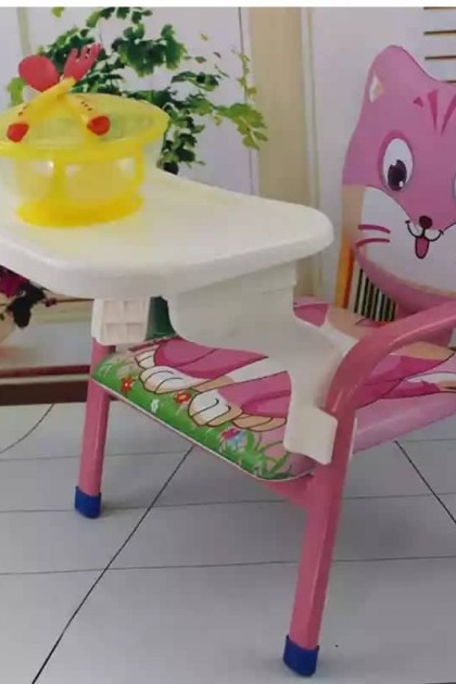 كرسي طعام للأطفال بأشكال كرتونية يمكن تحويله لكرسي عادي