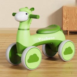 دراجة أطفال على شكل خاروف مع عجلات مضيئة باللون الأخضر 681(B)