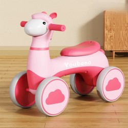 دراجة أطفال على شكل خاروف مع عجلات مضيئة باللون الزهري 681(B)