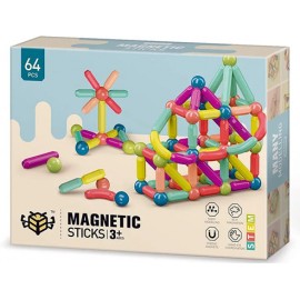 ليجو مغناطيسي للأطفال يحتوي على 64 قطعة