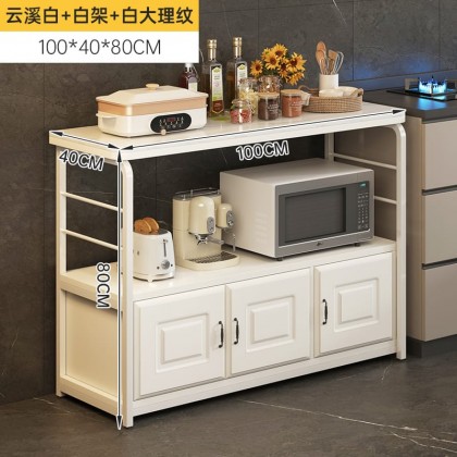 خزانة مطبخ باللون الأبيض وبثلاث دفات بتصميم عصري ef-104
