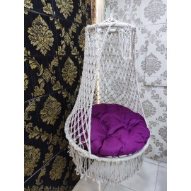 مرجوحة فاخرة معلقة باللون الابيض مع فرش za-2