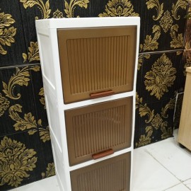 منظم منزلي بلاستيكي مكون من 3 طبقات قابل للطي بابواب سحابة 880-2 منظم منزلي بلاستيكي مكون من 3 طبقات قابل للطي بابواب سحابة 880-2