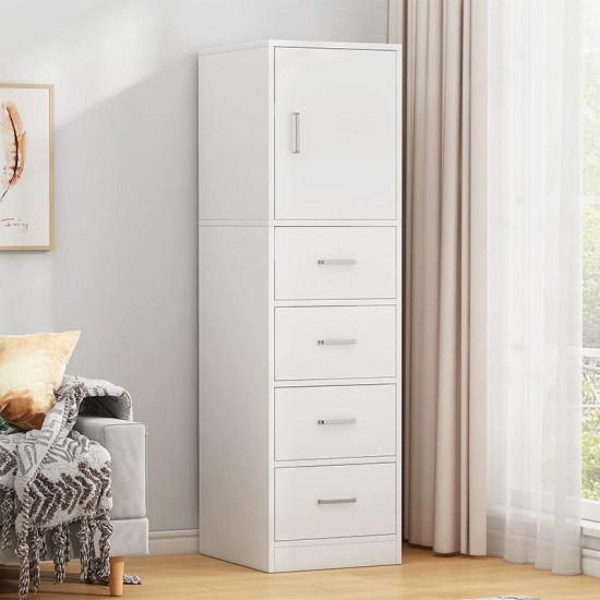 خزانة طولية متعددة الاستخدامات باللون الأبيض ab-87new