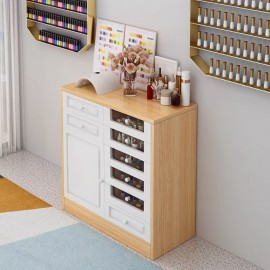 خزانة منزلية متعددة الاستخدامات باللون الخشبي والأبيض  od-28 خزانة منزلية متعددة الاستخدامات باللون الخشبي والأبيض  od-28