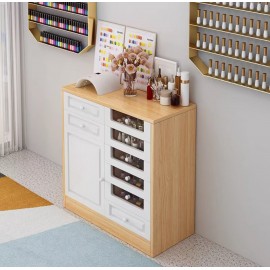 خزانة منزلية متعددة الاستخدامات باللون الخشبي والأبيض  od-28