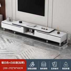 خزانة تلفزيون قابلة للتمدد بتصميم فاخر باللون الأبيض od-21