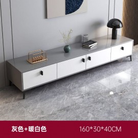 خزانة تلفزيون بأربع دفات باللون الأبيض والرمادي od-4 خزانة تلفزيون بأربع دفات باللون الأبيض والرمادي od-4