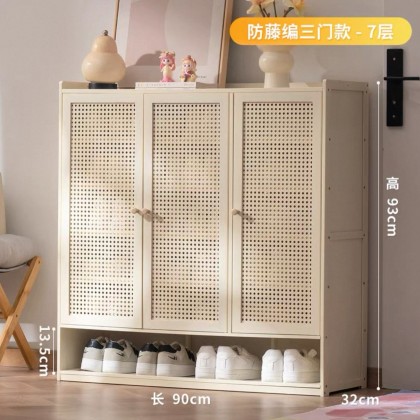 خزانة احذية مكونة من 3 أبواب مصنوعه من خشب البامبو yz-33